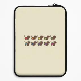 Love hearts - Dachshunds Laptop Sleeve Ergonomic Texture