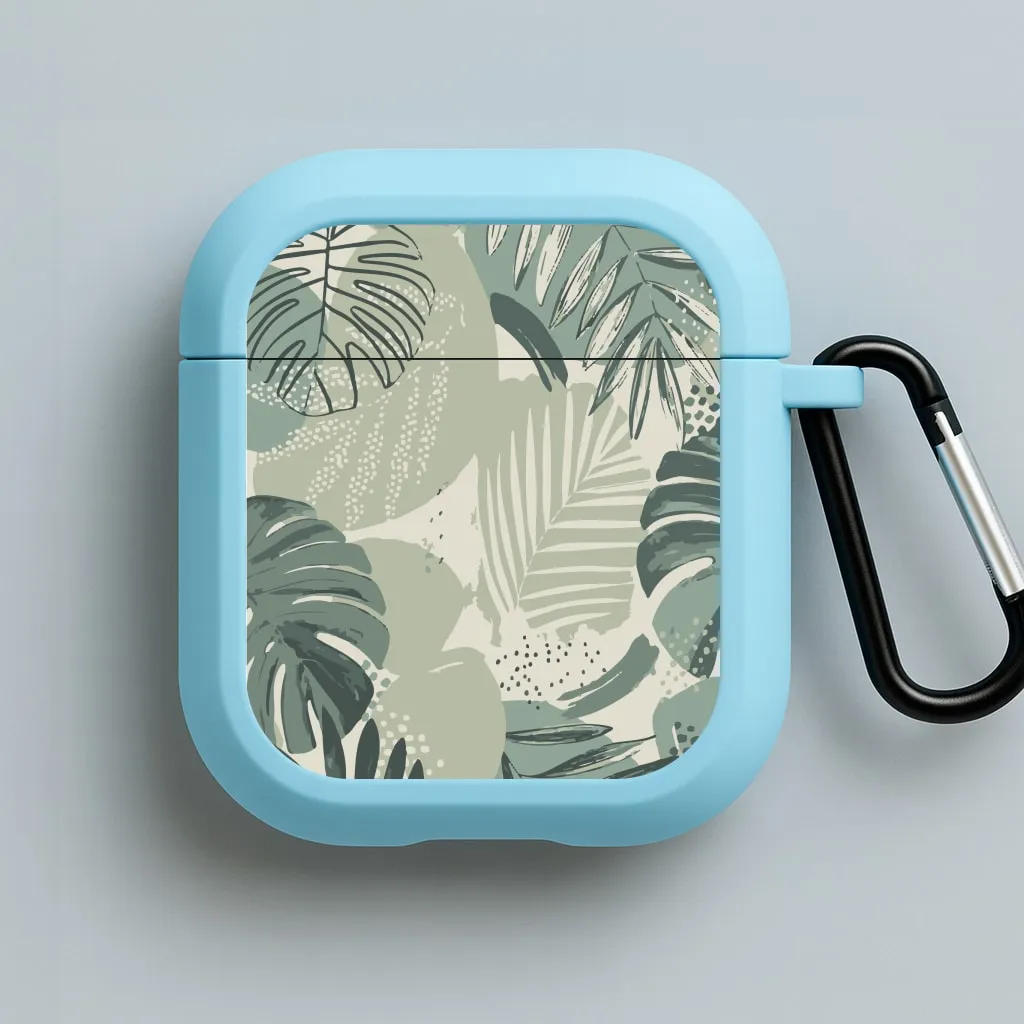 Green Leaf Pattern - Foliage AirPods Case airpods case for travelers airpods case for music lovers