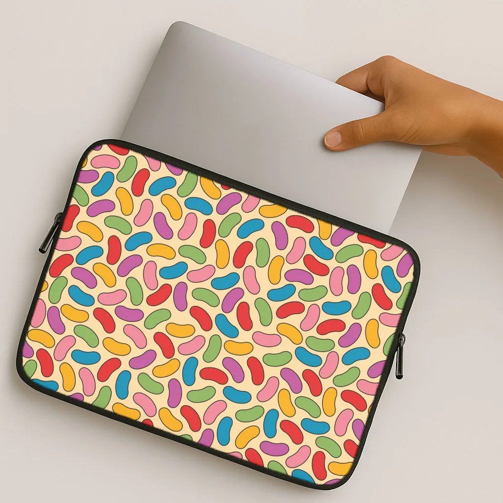 Beans - Sweets Patterns Laptop Sleeve Polished Finish Texture Smooth Craftsmanship