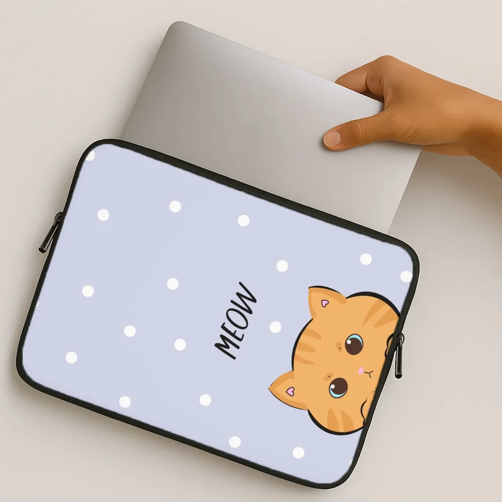 Ginger Cat - Cats Laptop Sleeve Modern Build Texture