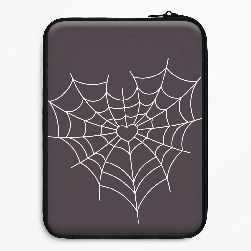 Spiderweb Hearts I Laptop Sleeve Light Build Trendy Look