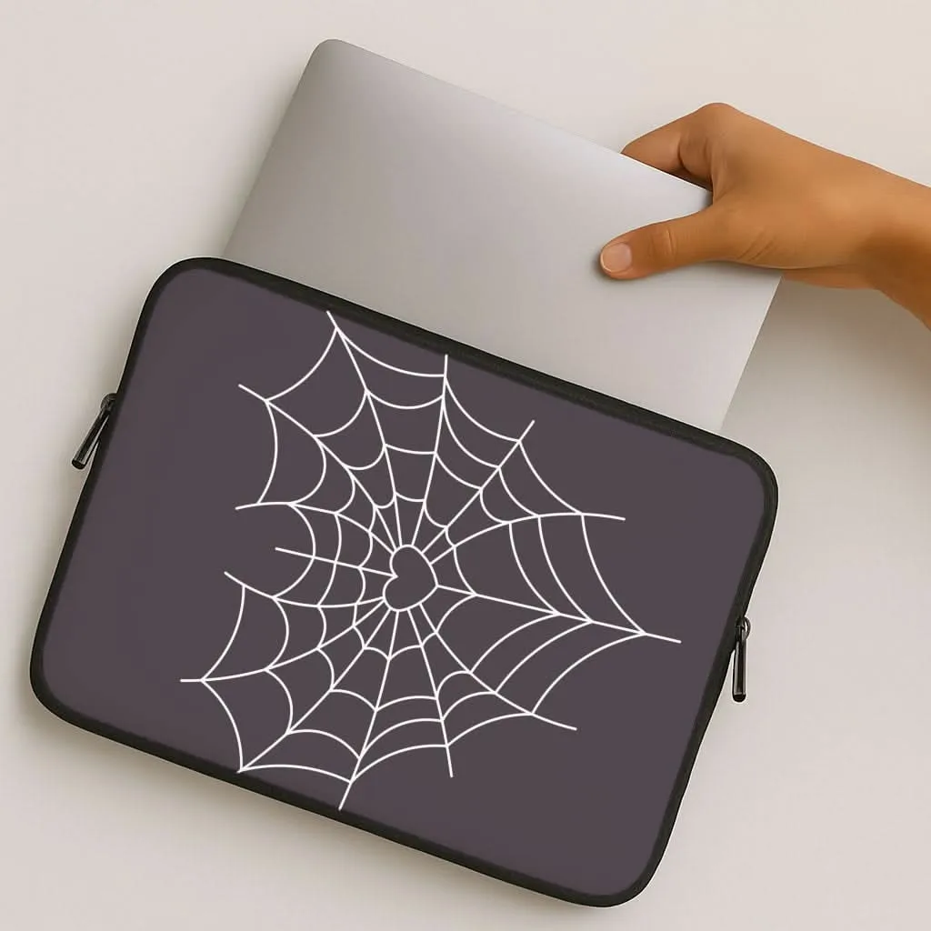 Ergonomic Feel Spiderweb Hearts I Laptop Sleeve