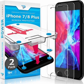iPhone 8 Plus / iPhone 7 Plus Tempered Glass Screen Protector [2-Pack] Anti glare