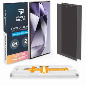 Smart Glass Vision Power Theory compatible with Samsung Galaxy S25 Ultra Privacy Screen Protector Tempered Glass Ultra 9H Hardness, Anti-Spy [2 Pack] Nano Protection Film
