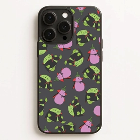 Comfort Feel Vampire Frogs And Vegetables Pattern - Halloween Phone Case