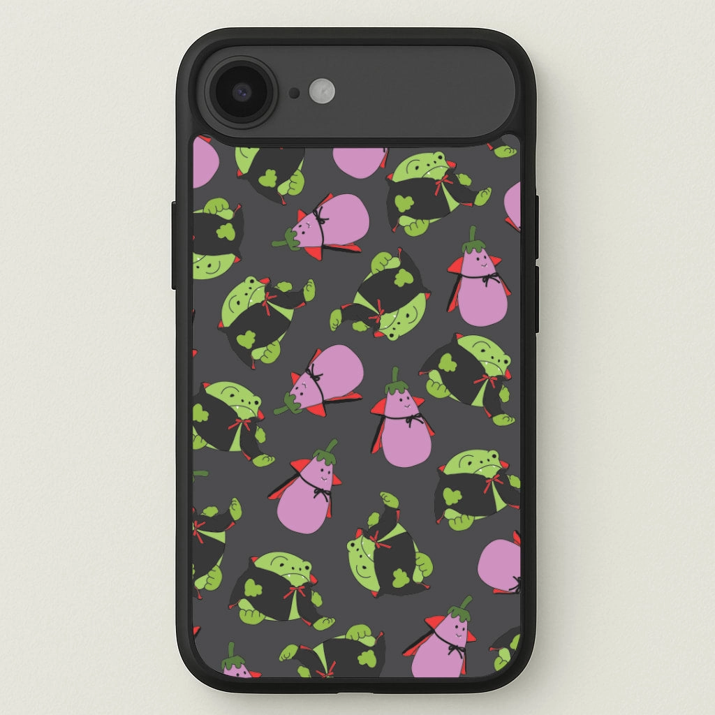 Stylish Touch Vampire Frogs And Vegetables Pattern - Halloween Phone Case