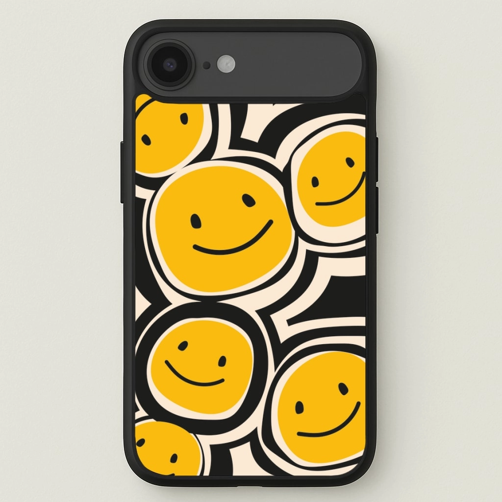 Elegant Detail Hybrid Pattern Design Smiley - Skate Aesthetic Phone Case