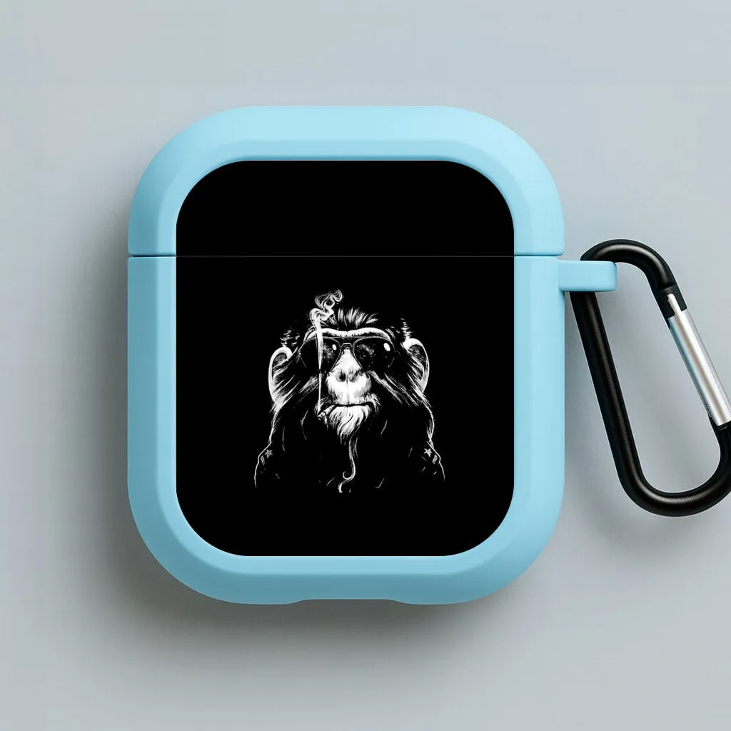 Smoking Monkey AirPods Case color gradient airpods shell Trendy Daily Organizer