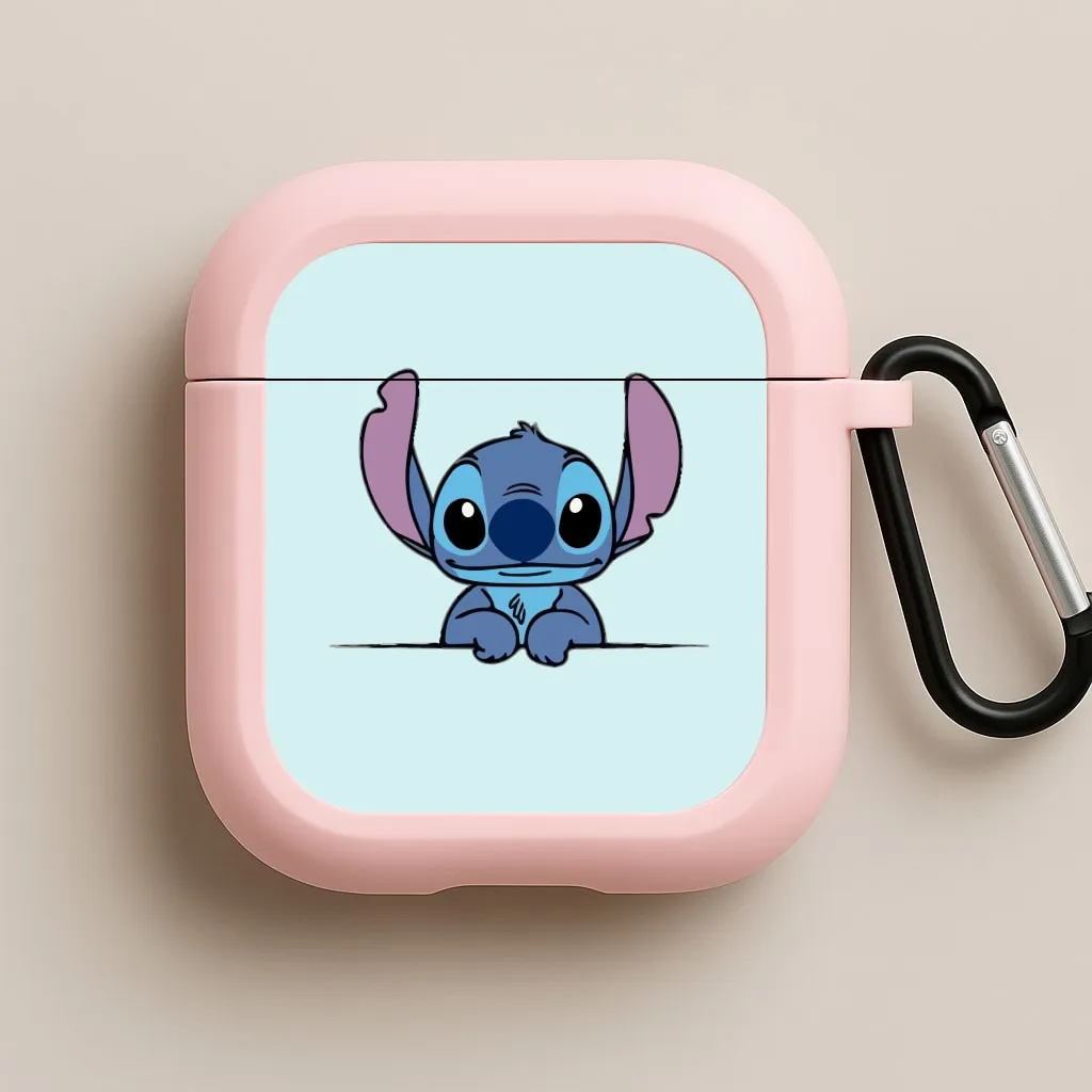 Alien Blue Leaning AirPods Case modern minimalist design