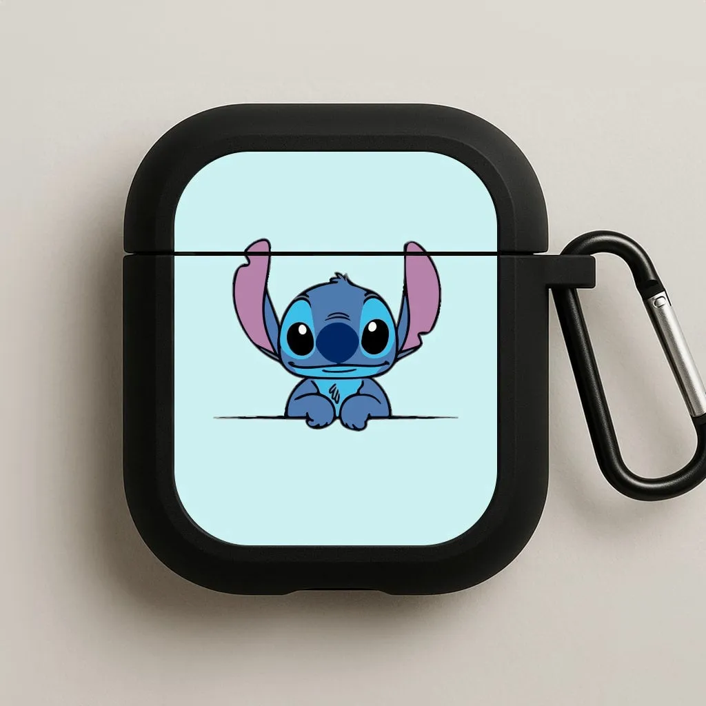 Alien Blue Leaning AirPods Case durable silicone airpods cover fashion pastel neon silicone shell