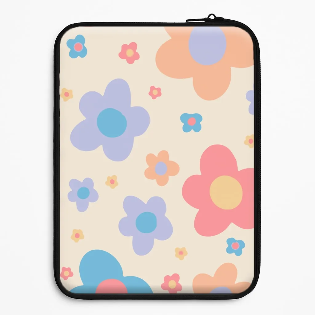 Office use Playful Flower Pattern Laptop Sleeve
