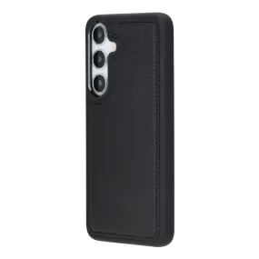 York Leather Snap-On Case ?C Galaxy S25 Plus, Pebble Black Smooth Craftsmanship Smooth Surface Layer
