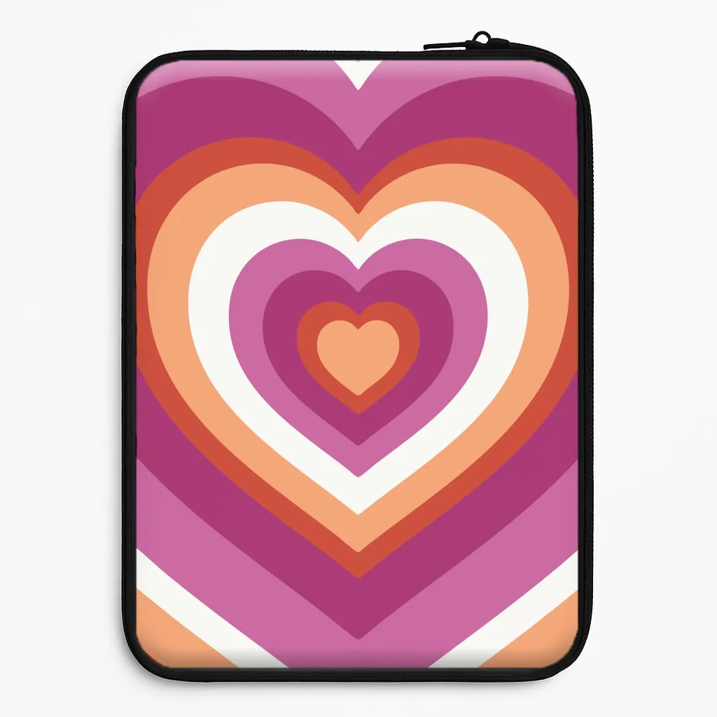 Lesbian Pride Heart Laptop Sleeve Light Shield