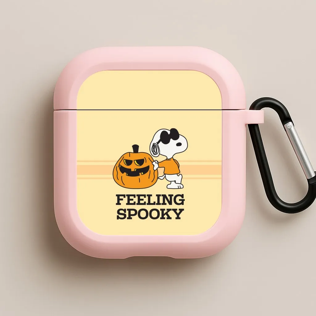 Minimal Smooth Bag Feeling Spooky Cartoon Beagle AirPods Case