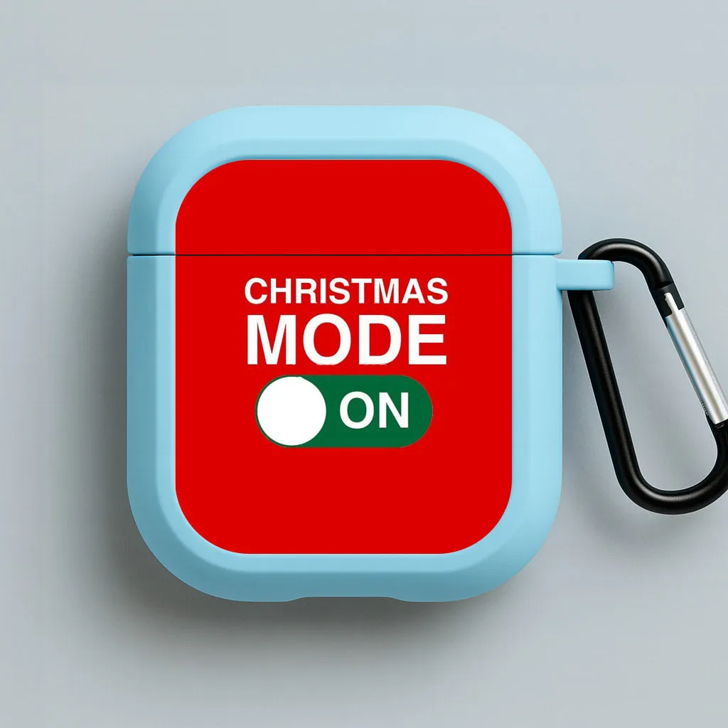 Christmas Mode On AirPods Case Trendy Gift Accessory outdoor durable silicone shell