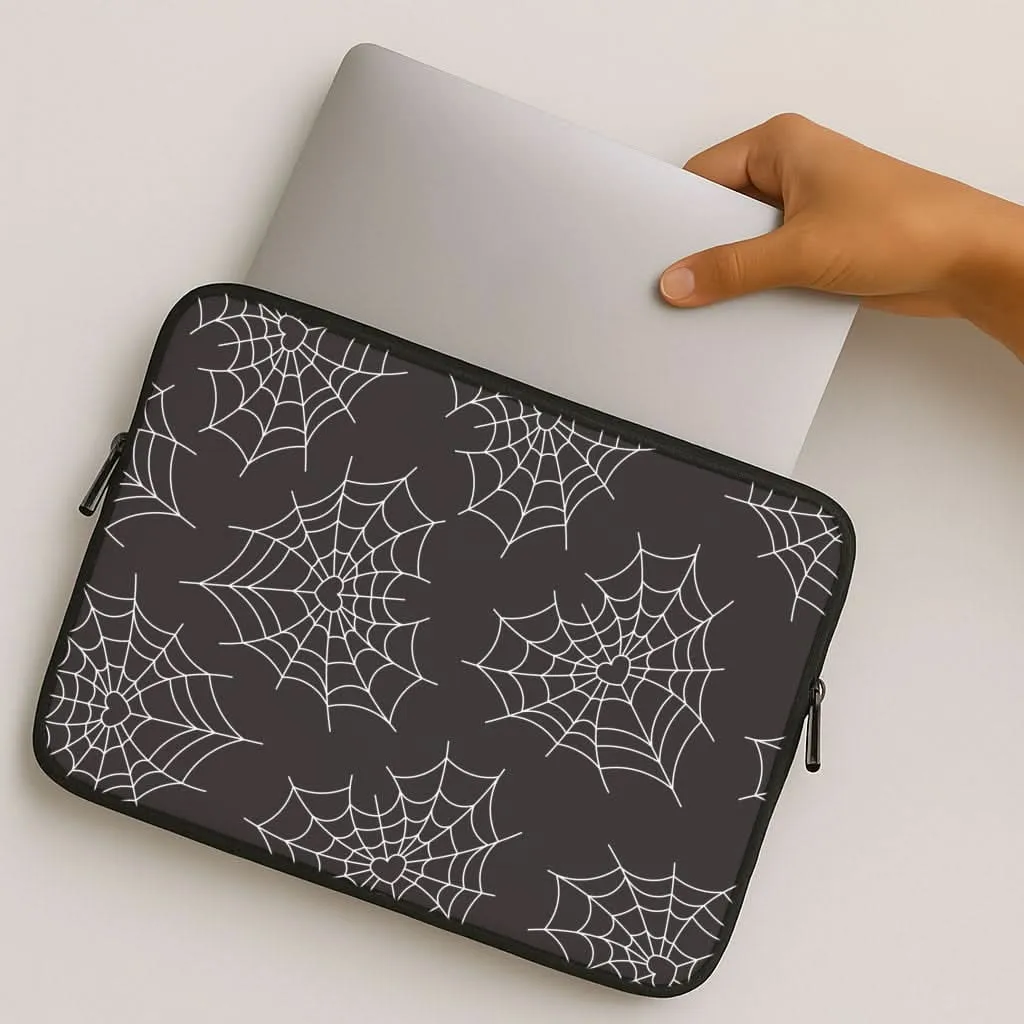 Spiderweb Hearts Pattern Laptop Sleeve Comfort Design Layer everyday elegance