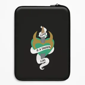 Sport Inspired Modern Design Texture Love Is A Dagger Laptop Sleeve