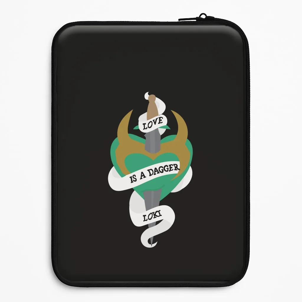 Sport Inspired Modern Design Texture Love Is A Dagger Laptop Sleeve