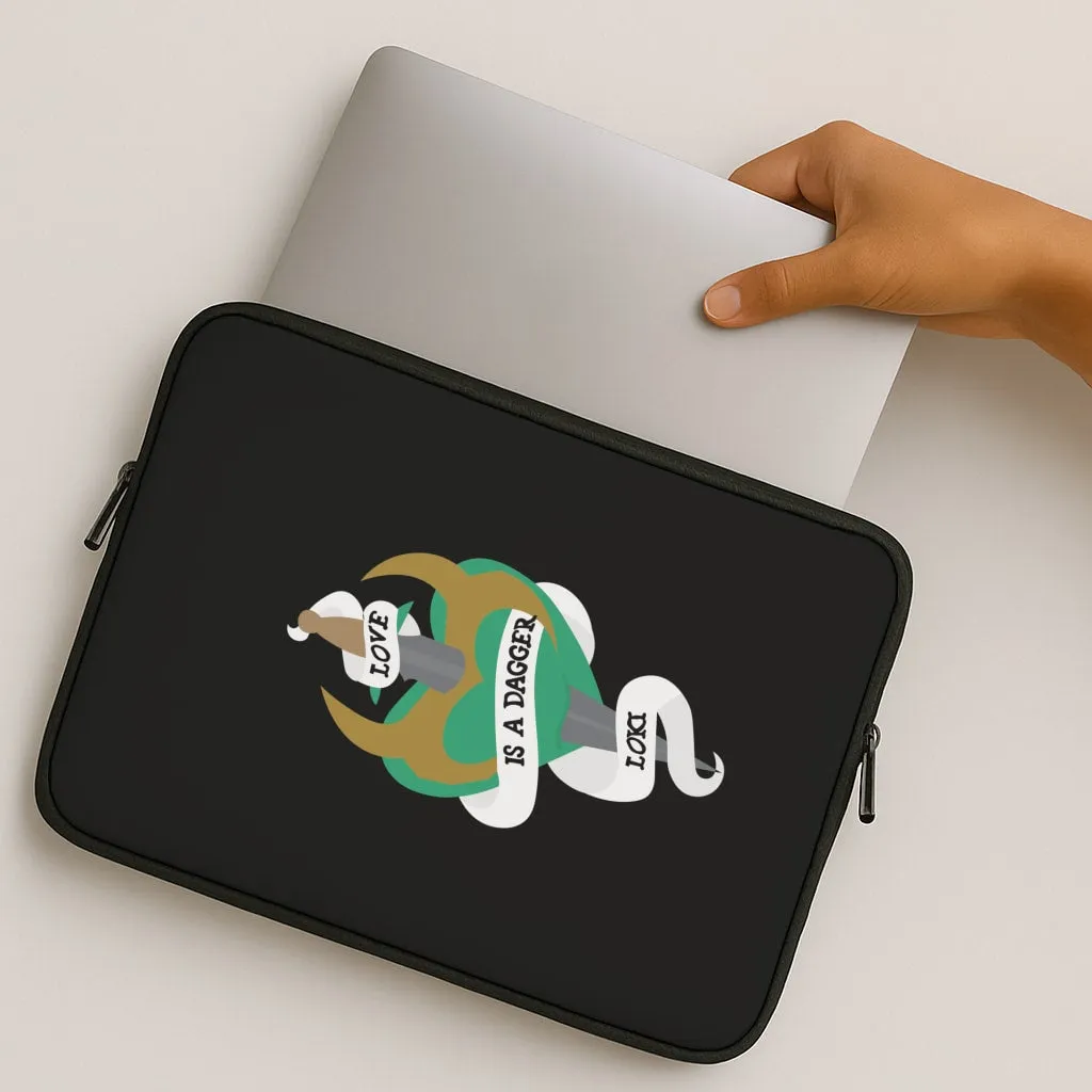 Love Is A Dagger Laptop Sleeve Hybrid Pattern Texture Desk Companion