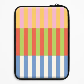 Colourful Stripes Pattern Laptop Sleeve Elegant Build Polished Surface Texture