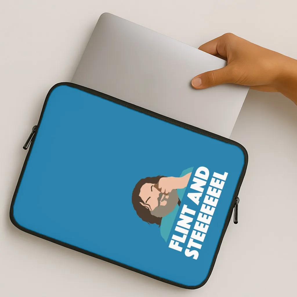 Vivid Detail Texture Flint And Steel Laptop Sleeve