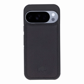 York Leather Snap-On Case ?C Pixel 10 Pro, Pebble Black Gloss Surface