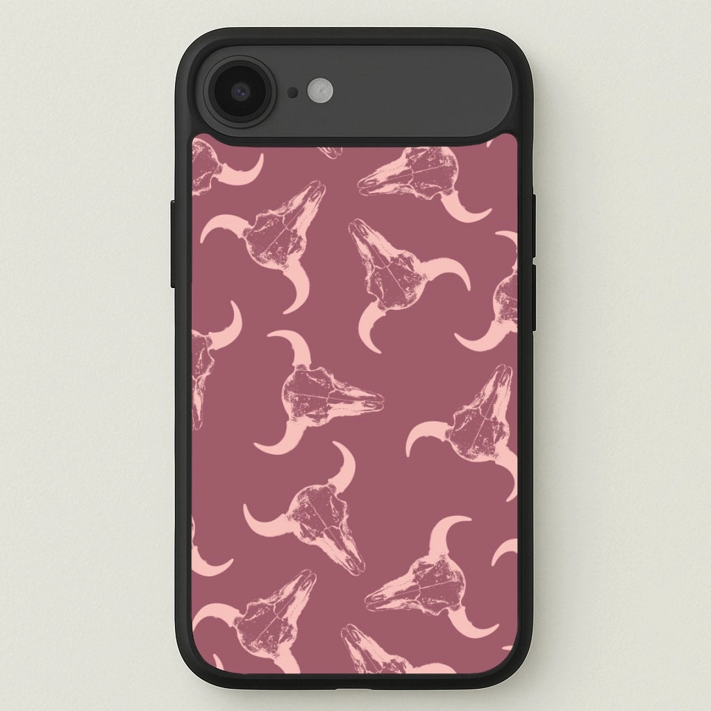 Fashion Forward Matte Build Pastel Skulls Pattern Phone Case