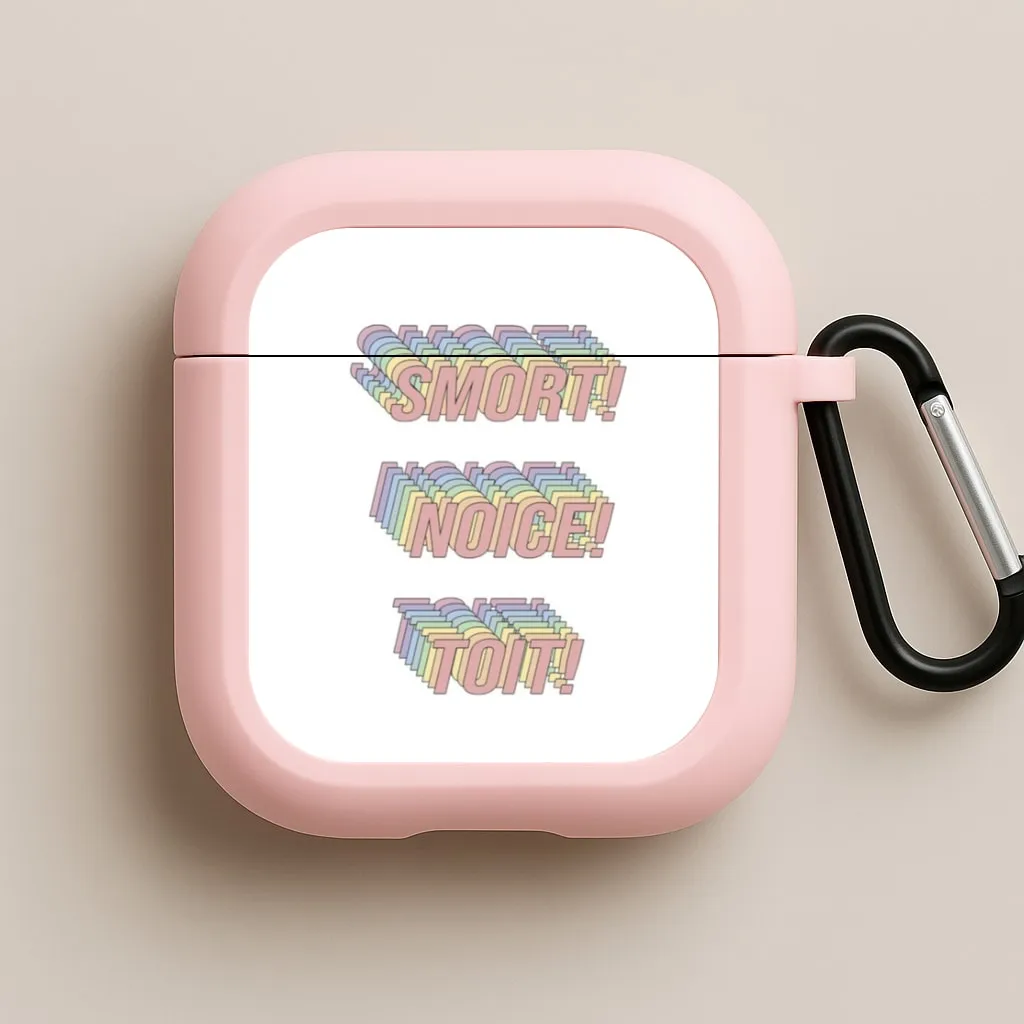 sleek minimal silicone case Smort, Noice, Toit - B99 AirPods Case