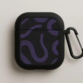 Portable Slim Shell Snakes And Lace Pattern AirPods Case