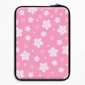 Snow Pink Pattern Laptop Sleeve High gloss