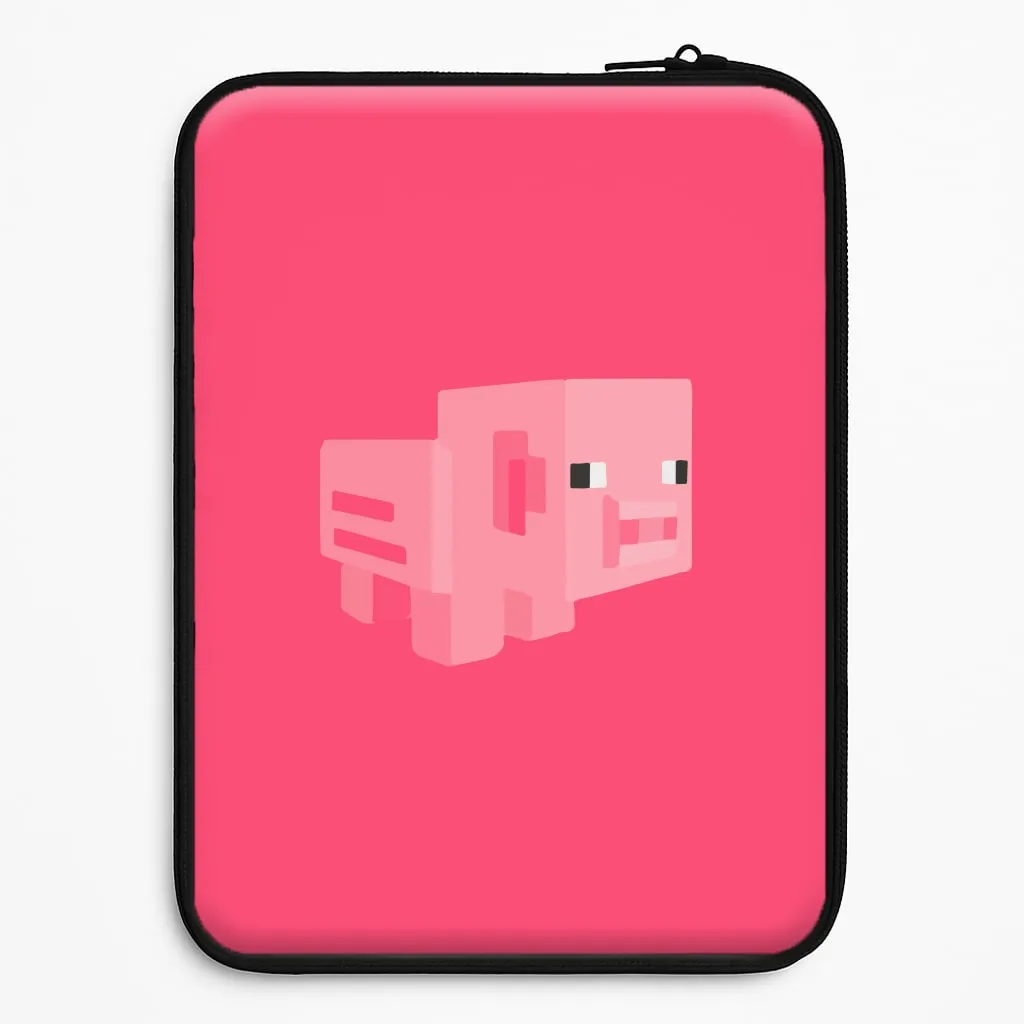 Mining Pig Laptop Sleeve Rugged Outline Vivid Surface