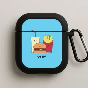 light case for travel Minimalist Design Shell Fast Food Meal - Fast Food Patterns AirPods Case