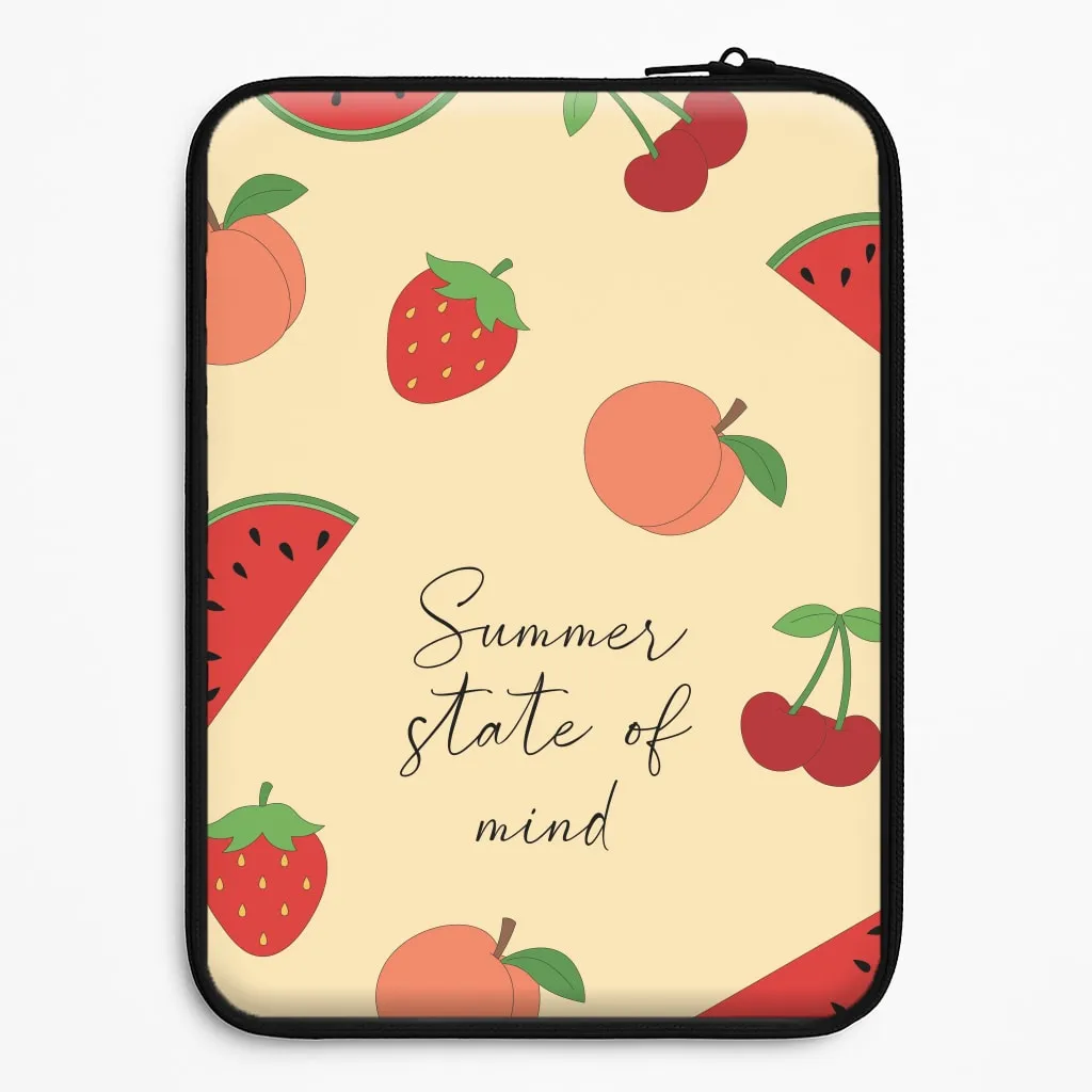 Premium Detail Finish Glossy surface Summer State Of Mind Fruits Pattern Laptop Sleeve
