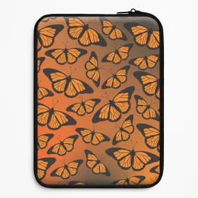 Universal Fit High-End Detail Orange Gradient Butterfly - Butterfly Patterns Laptop Sleeve