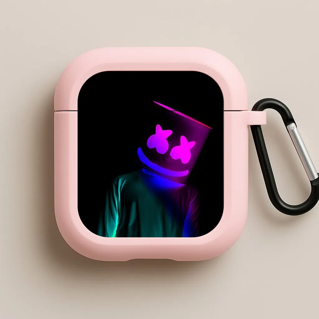 Colorful Audio Protector Portable Smooth Organizer White Helmet DJ In Lights AirPods Case