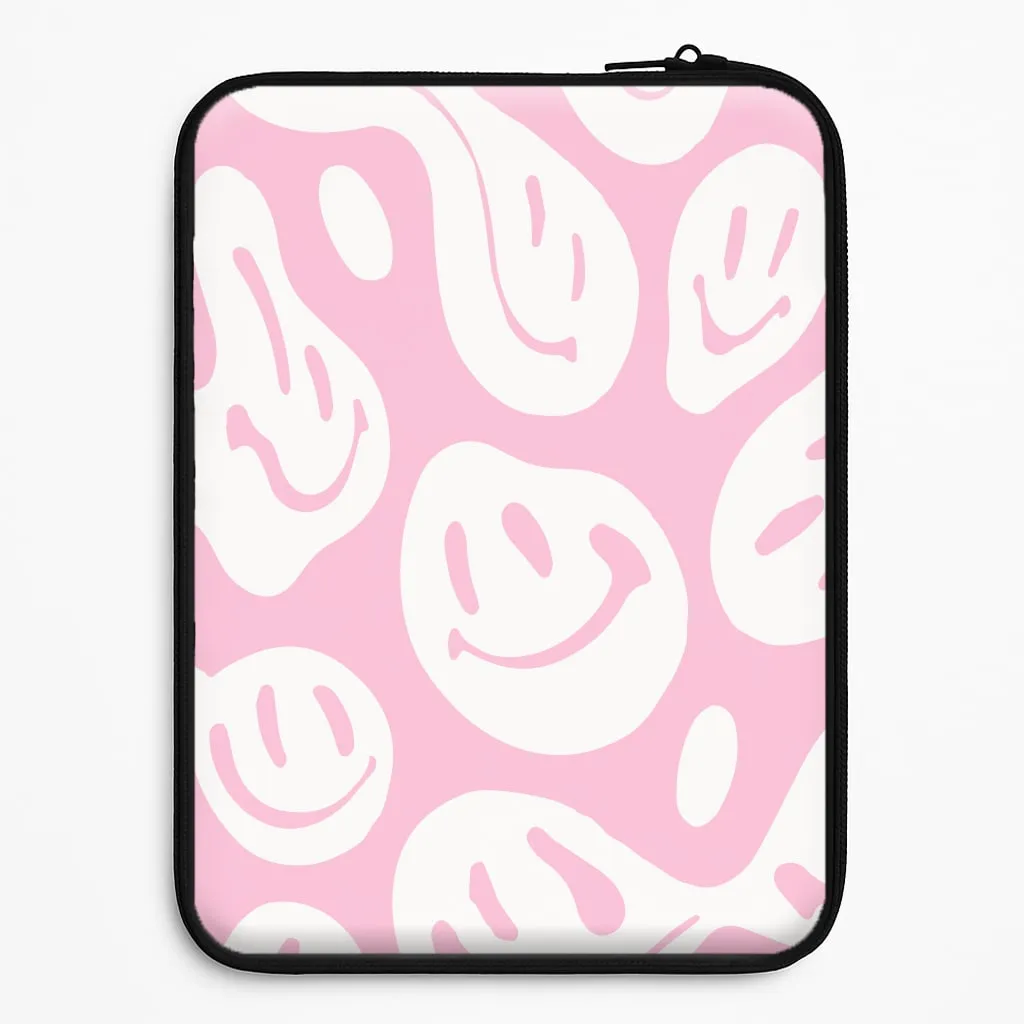 Trippn Smiley - Pink Laptop Sleeve Minimal Detail Texture Refined Craftsmanship