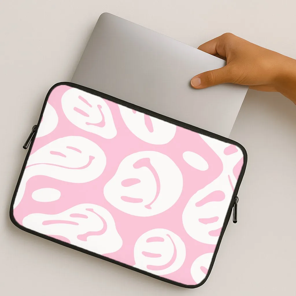 anti dust Trippn Smiley - Pink Laptop Sleeve