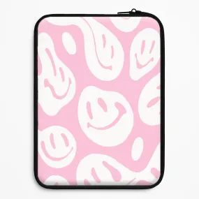 Trippn Smiley - Pink Laptop Sleeve Minimal Detail Texture Refined Craftsmanship