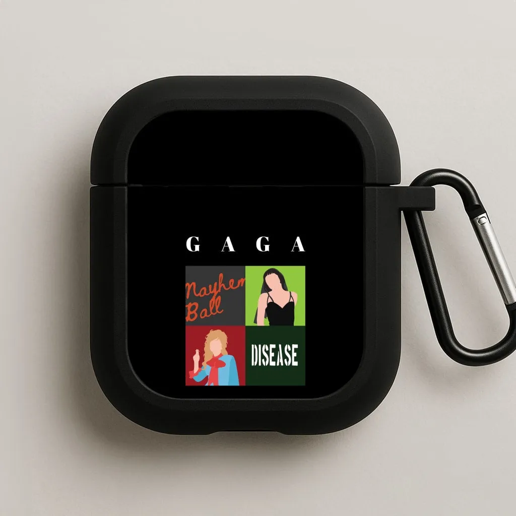 Sleek Modern Shell Portable Handy Shell Gaga Collage AirPods Case