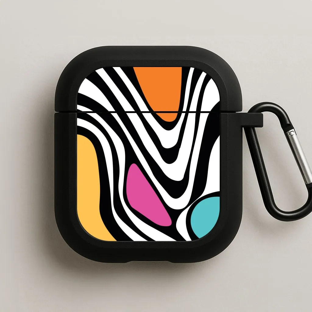 Abstract Pattern 5 AirPods Case soft flexible airpods case eco sustainable commuter protector