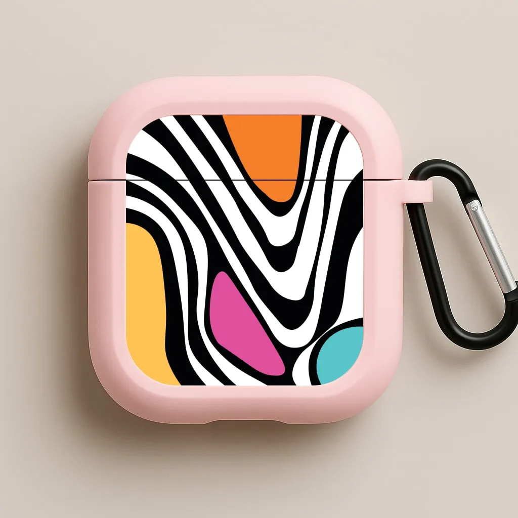 Abstract Pattern 5 AirPods Case wireless earbuds sports protector