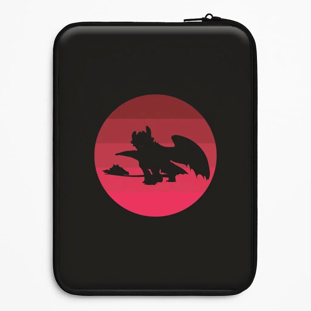 Comfort Fit Edge Modern Texture Look Red Sunset Dragon Laptop Sleeve