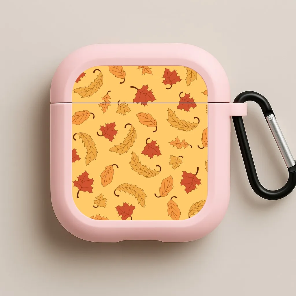 Leaves Assortment Pattern AirPods Case fashion lightweight soft leather shell durable ergonomic neon silicone airpods case