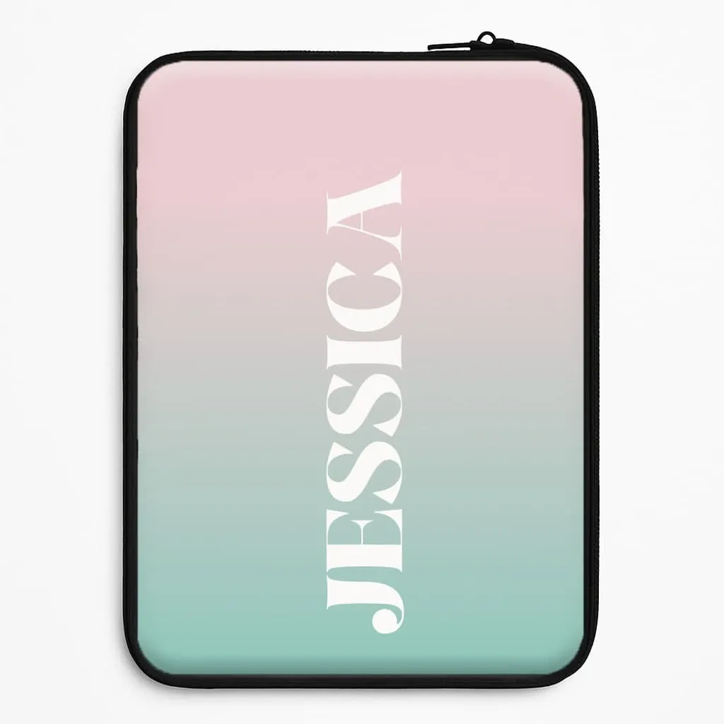 Gradient Personalised Name Laptop Sleeve Shock Absorption Layer