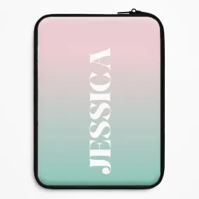 Gradient Personalised Name Laptop Sleeve Shock Absorption Layer