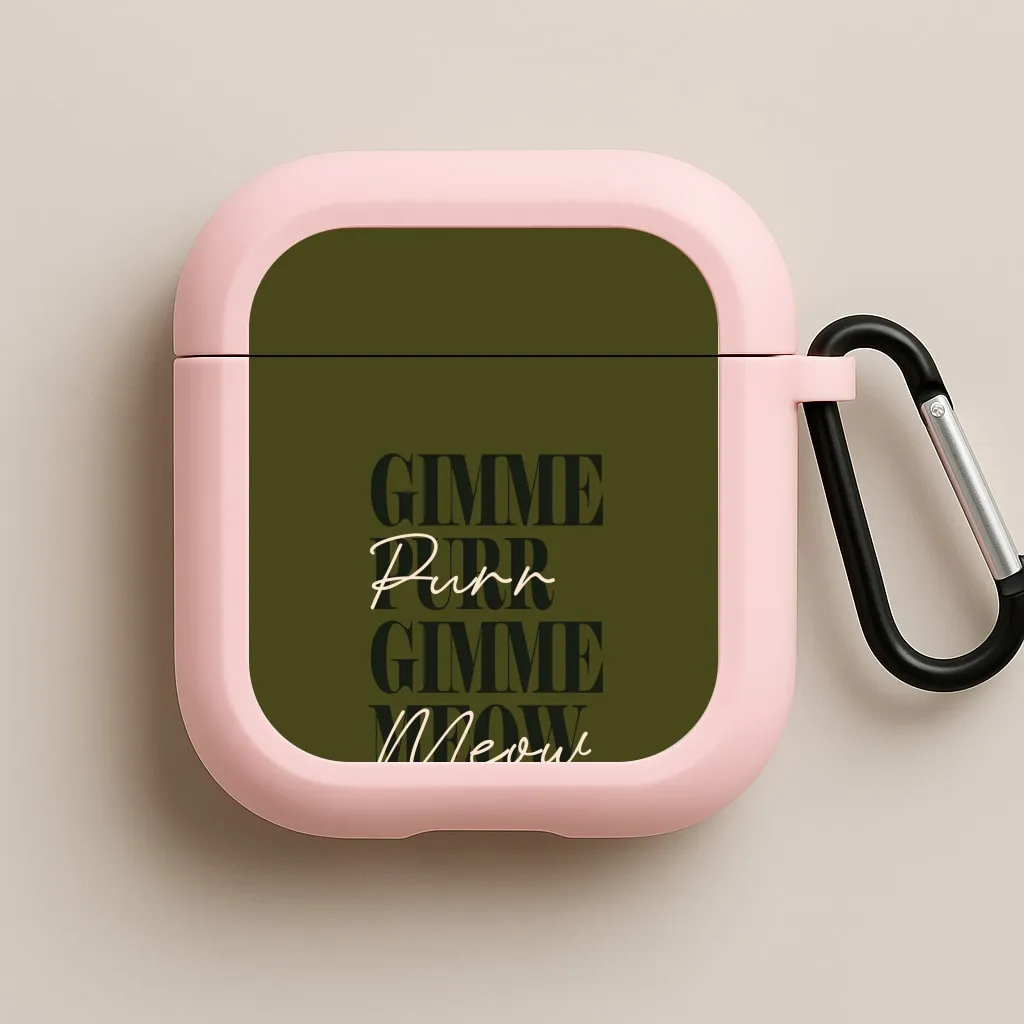 vivid gradient soft travel airpods protector Gimme Purr, Gimme Meow AirPods Case