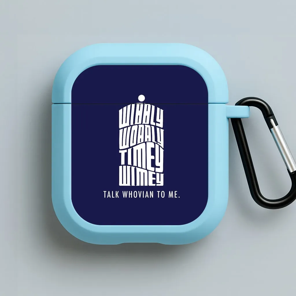 protective earbuds cover Talk Whovian To Me AirPods Case