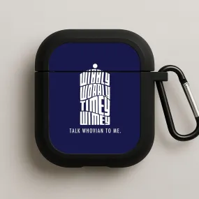 Universal Charging Holder vivid pattern airpods case Talk Whovian To Me AirPods Case