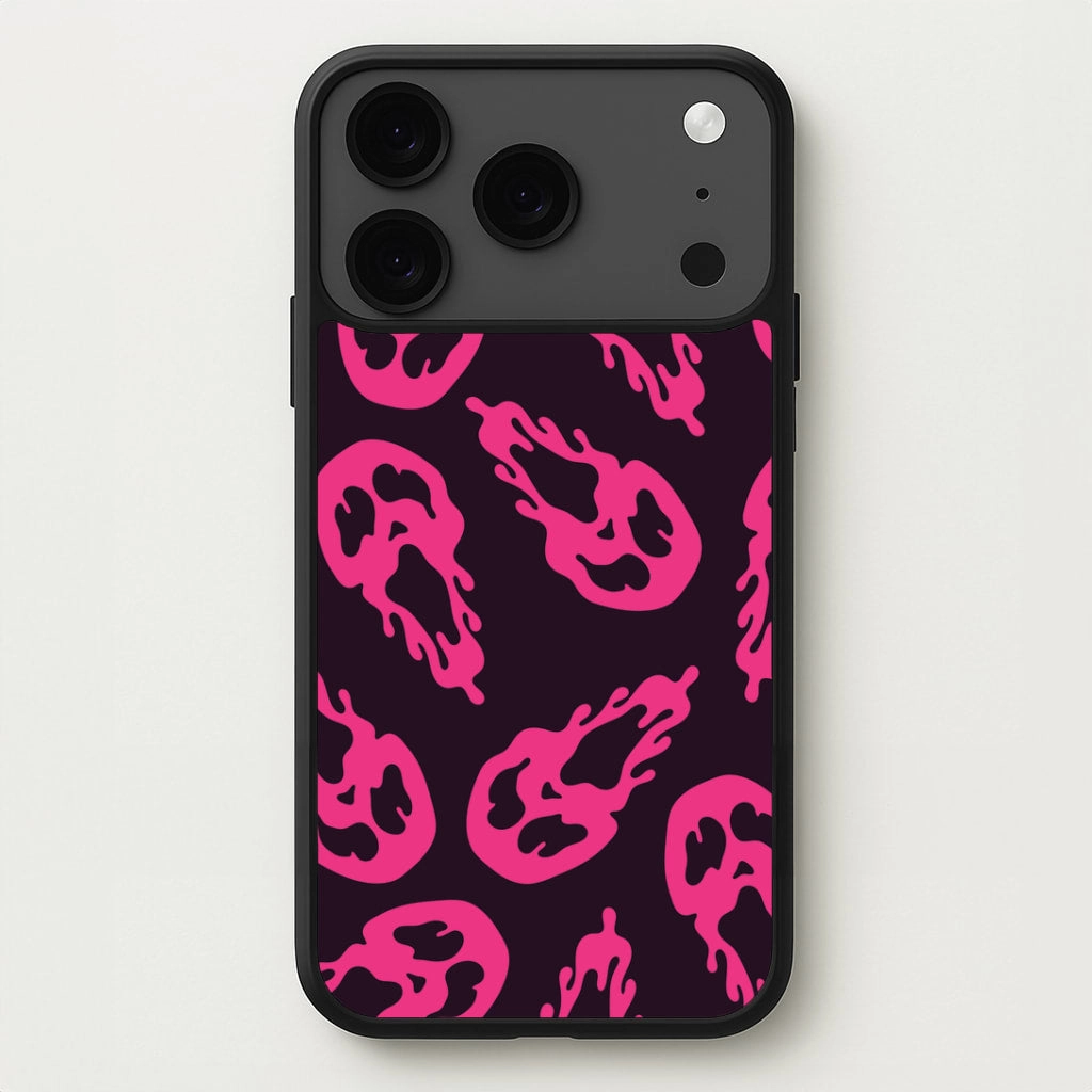 Matte Guard Minimal Pattern Trippy Ghost Face Pattern Phone Case