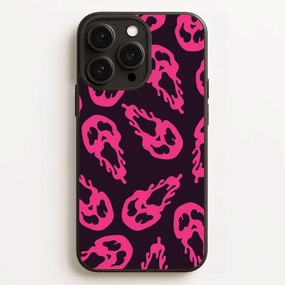 Portable Fit Soft Edging Trippy Ghost Face Pattern Phone Case